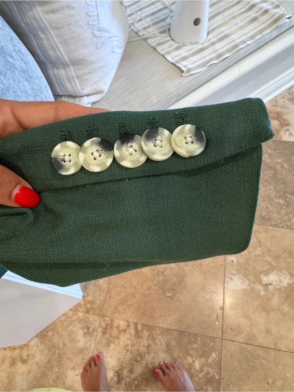 Veronica Beard Kona Dickey Jacket - Green Double-Breasted Blazer - Picture 5 of 5